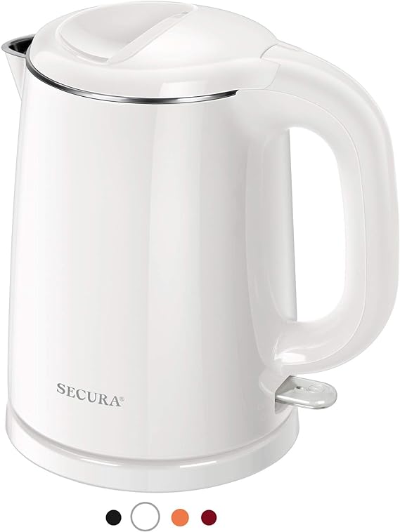 White Stainless Steel Electric Kettle