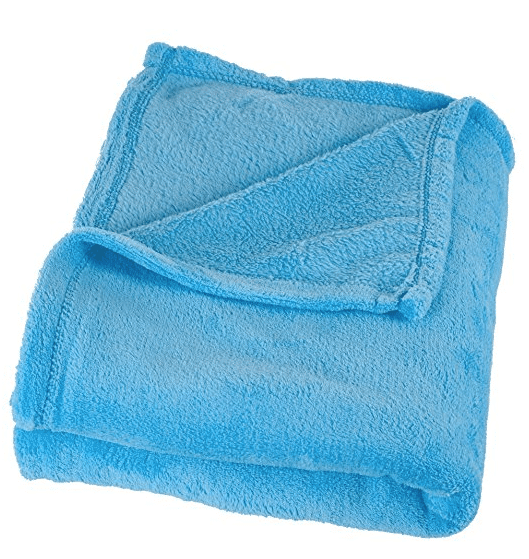 Soft velvet fleece throw