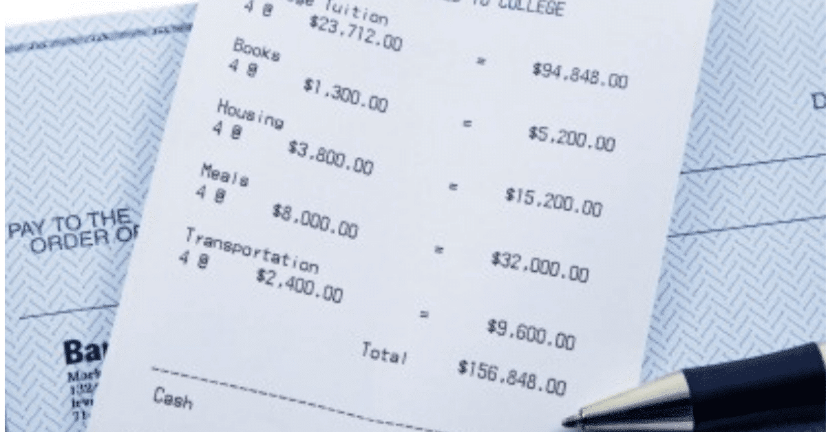 true cost of college