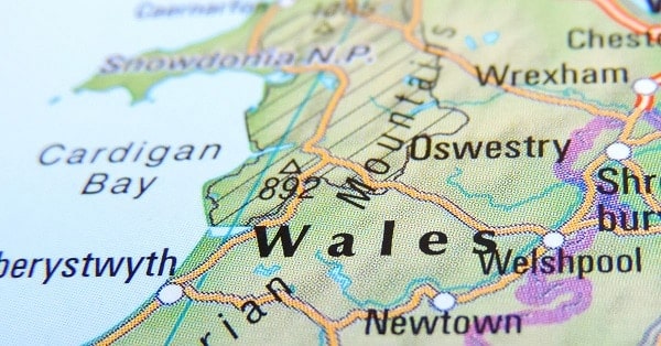 Map of Wales