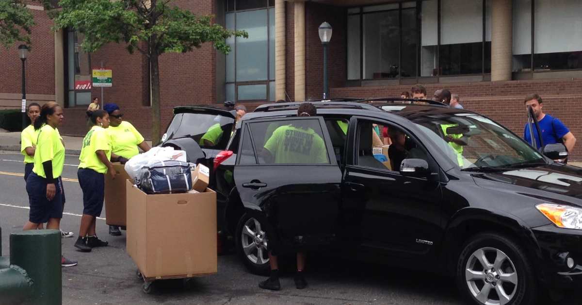Parents at College Drop Off